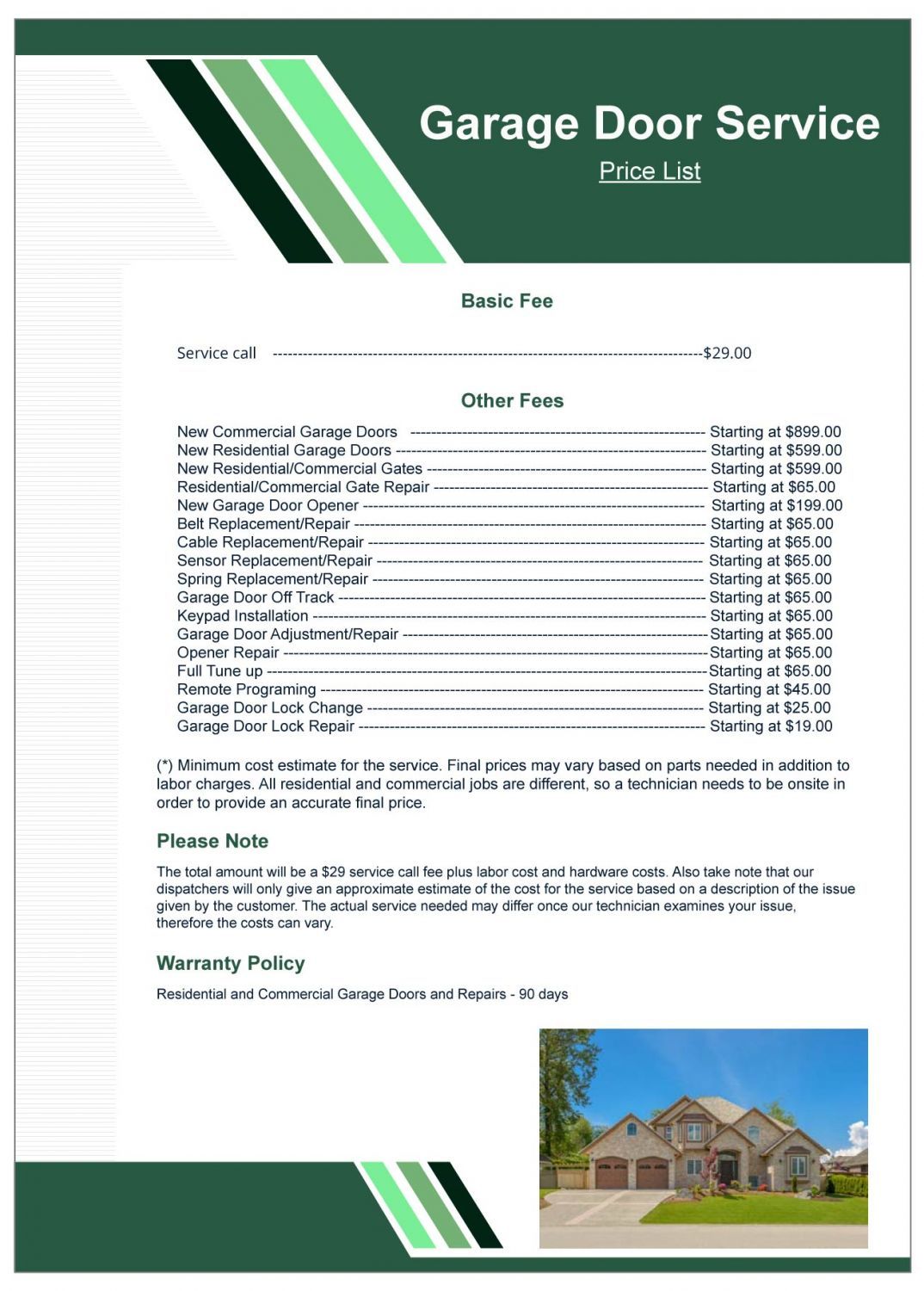 Price List Miami Garage Door And Opener